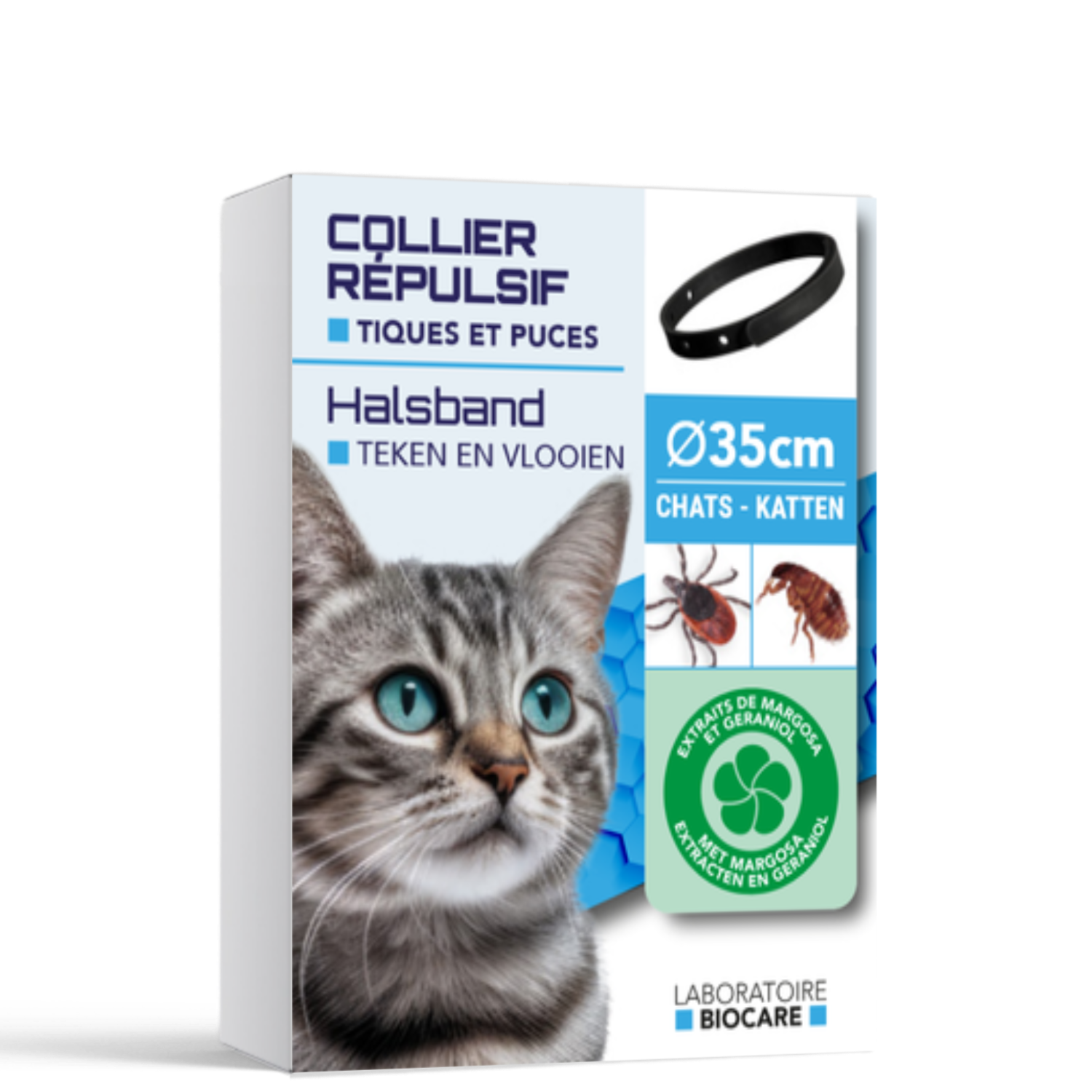 LABORATOIRE BIOCARE COLLIER RÉPULSIF CHAT 35CM