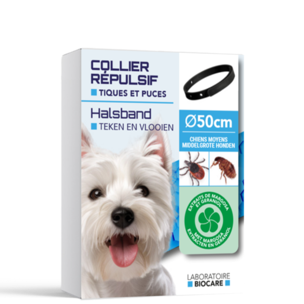 LABORATOIRE BIOCARE COLLIER RÉPULSIF CHIEN 50CM