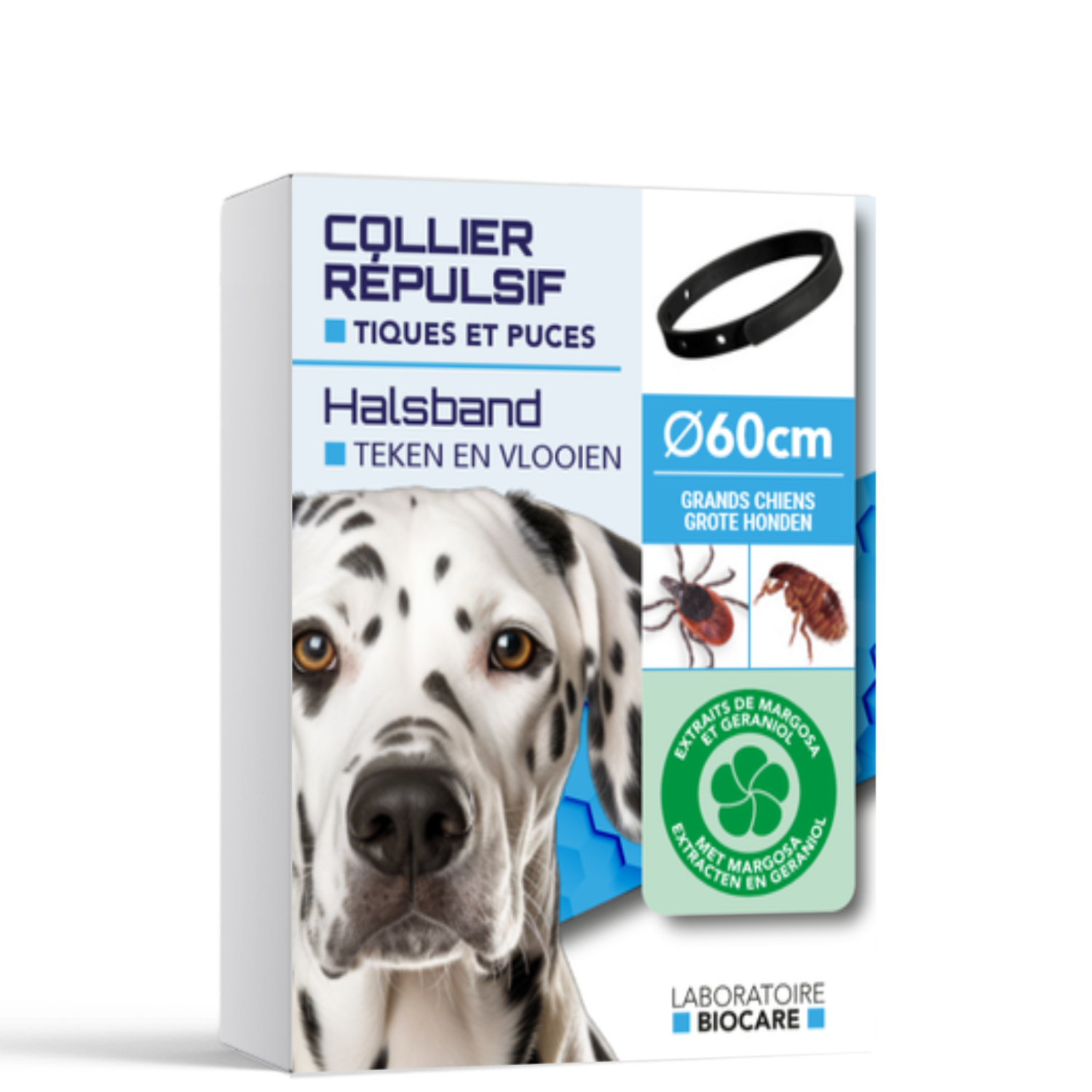 LABORATOIRE BIOCARE COLLIER RÉPULSIF CHIEN 60CM