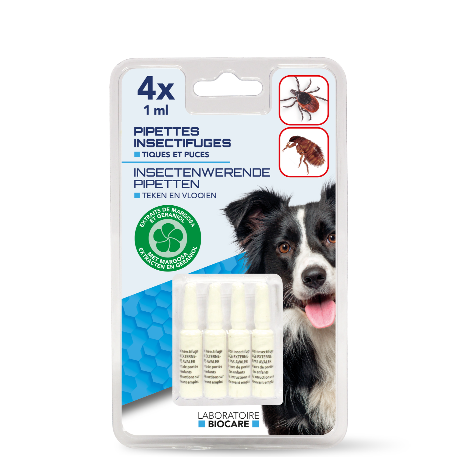 LABORATOIRE BIOCARE PIPETTES INSECTIFUGES CHIEN