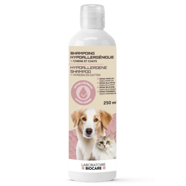 LABORATOIRE BIOCARE SHAMPOOING HYPOALLERGÉNIQUE CHIENS ET CHATS
