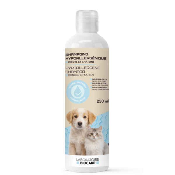 LABORATOIRE BIOCARE SHAMPOOING HYPOALLERGÉNIQUE CHIOTS ET CHATONS
