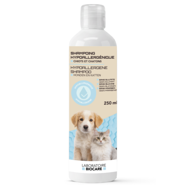LABORATOIRE BIOCARE SHAMPOOING HYPOALLERGÉNIQUE CHIOTS ET CHATONS